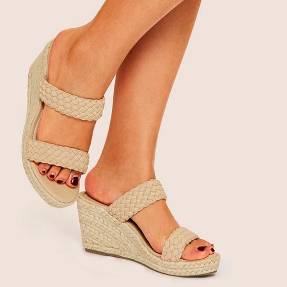 Brand New Beige Wedges - Picture 1 of 3